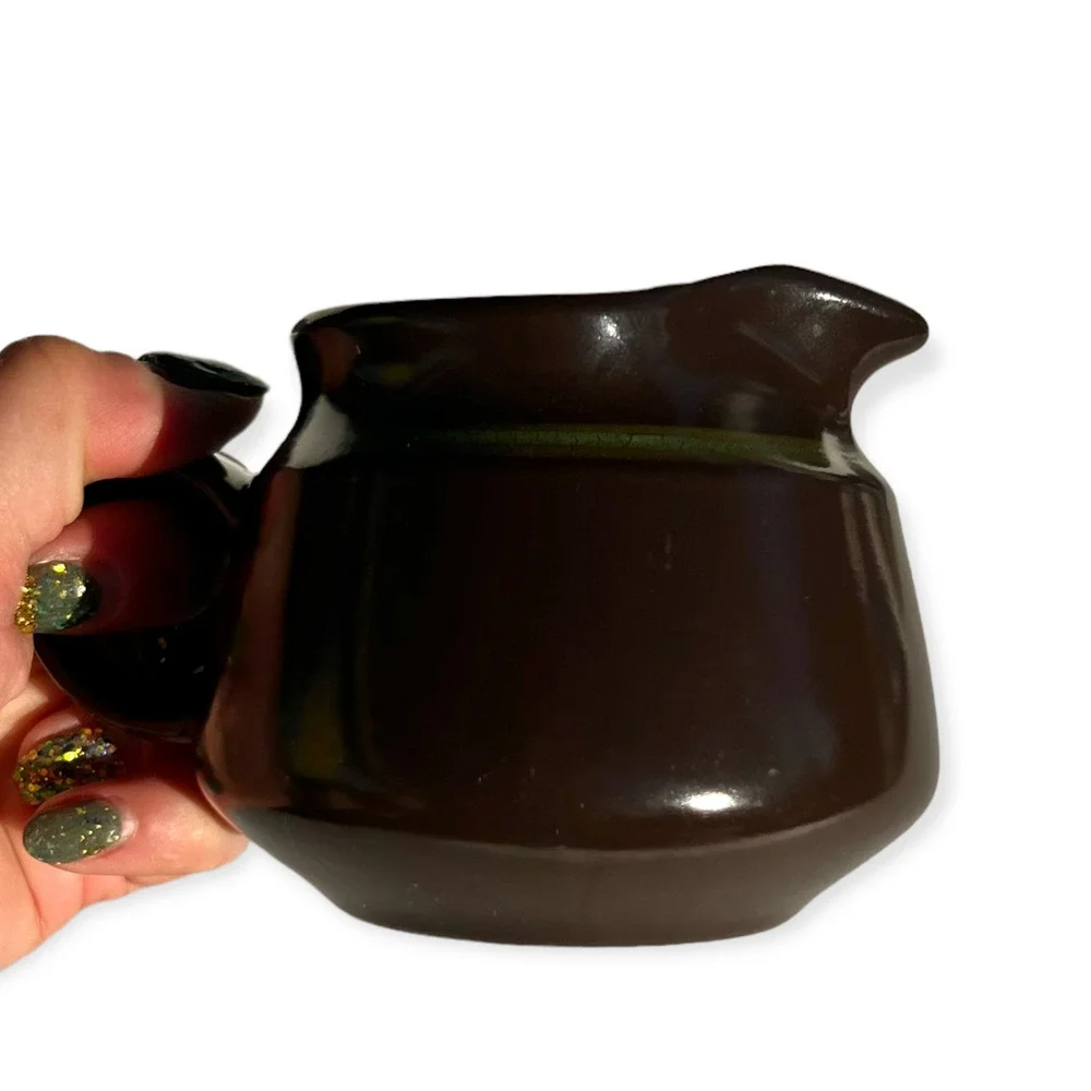 Franciscan Madeira Vintage 1960s Brown and Green Earthenware Creamer Pitcher